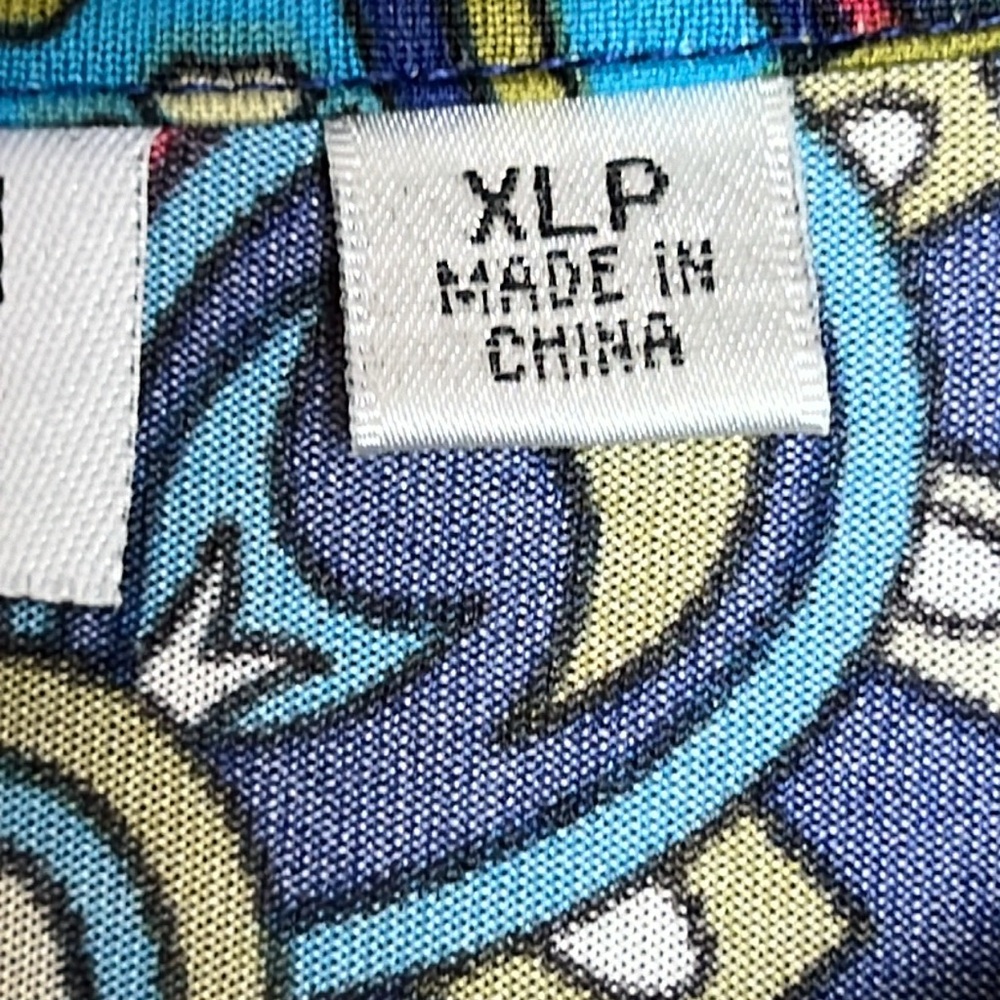Wome's Size Extra Large Petite Joan Rivers Blue Print Caftan / Housedress - Picture 3 of 9